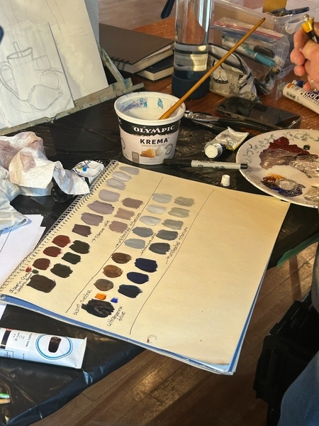 2025 Acrylics colour swatches